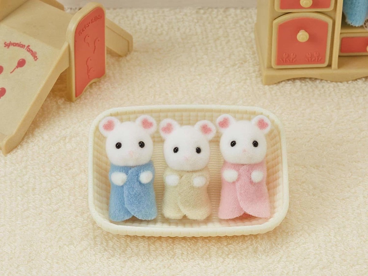 Sylvanian Marshmallow Mouse Triplets