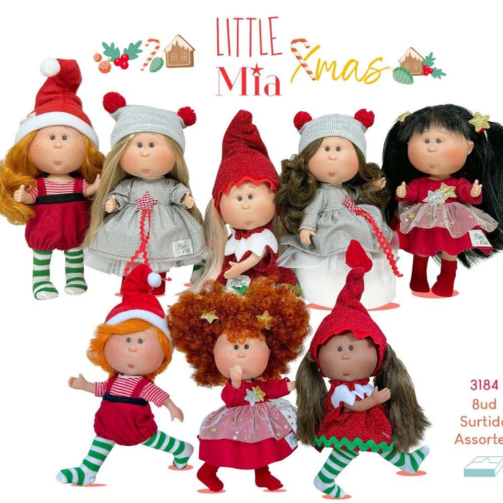 D'Nines Spanish Little Mia Christmas Dolls - Assorted