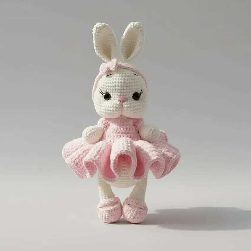 Handmade Crochet Ballerina Bunny