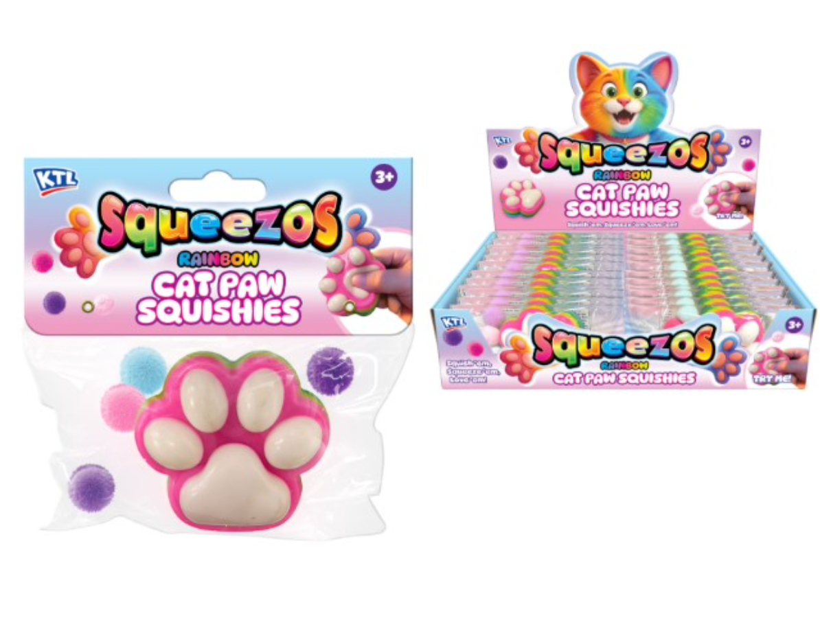 Squeezos Rainbow Cat Paw Squishies