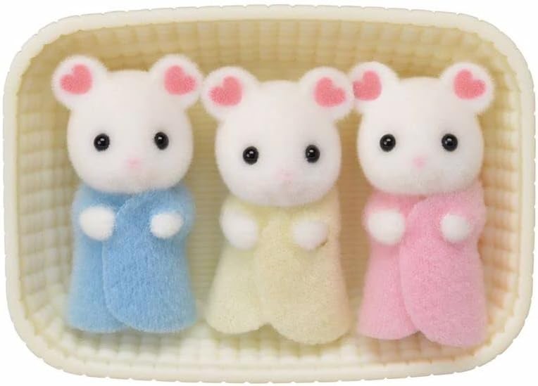 Sylvanian Marshmallow Mouse Triplets