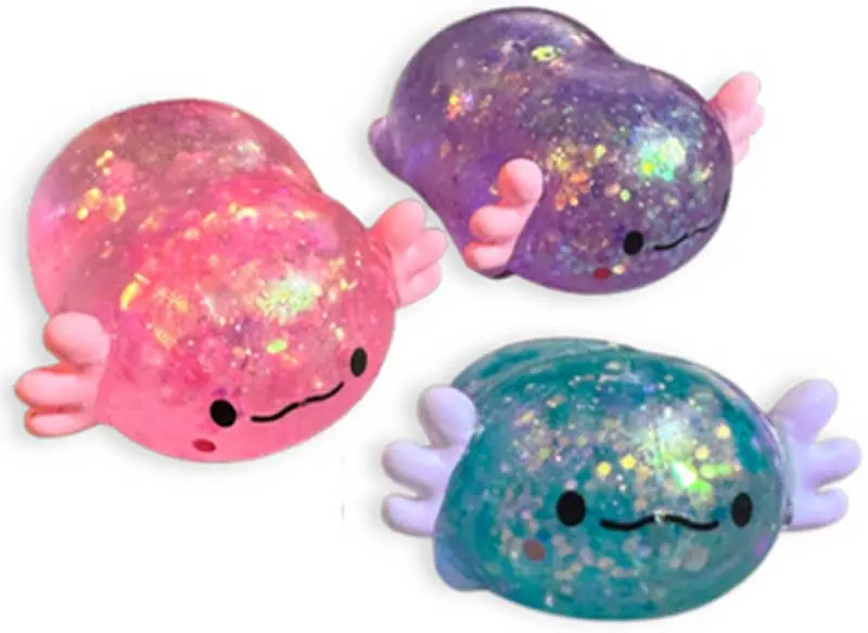 3 pack Scrunchems Mini Axolotls