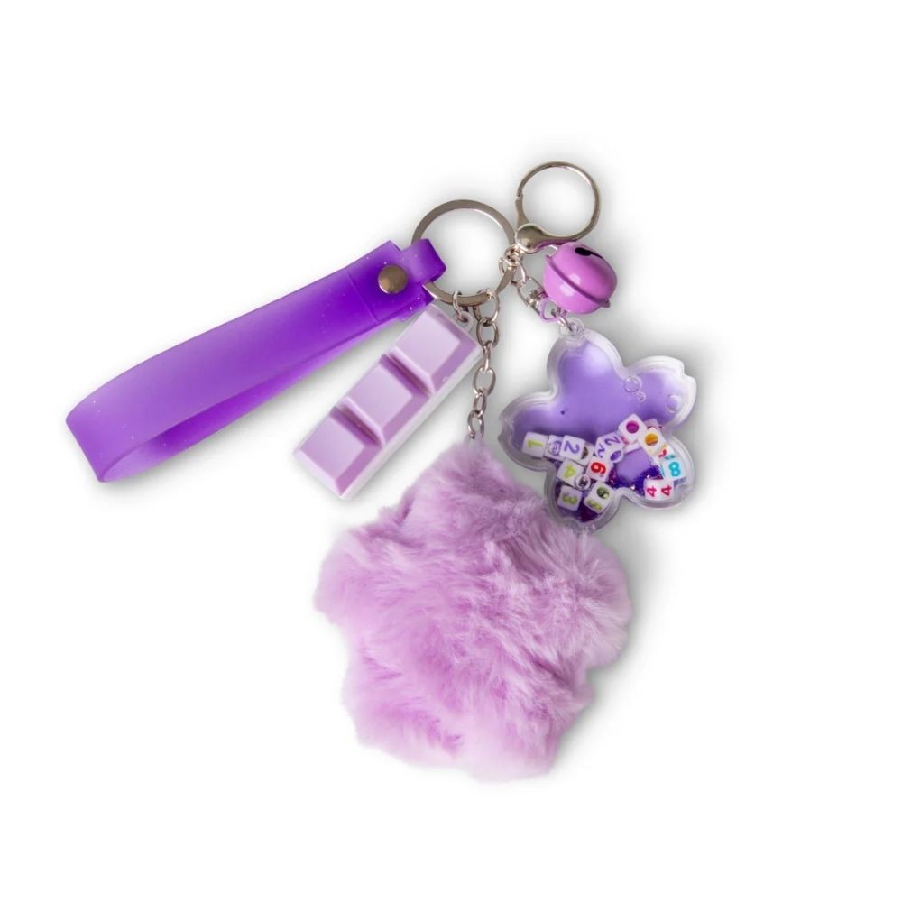 Fluffy Fidget Keychain Set - Sensory Stress Relief Toys - 3 Styles